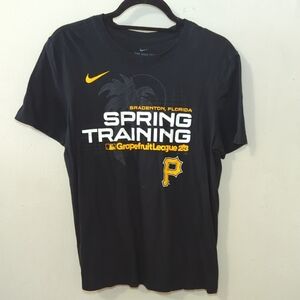 Nike Pittsburgh Pirates T-shirt Black + Gold MLB Spring Training Men's Size S
